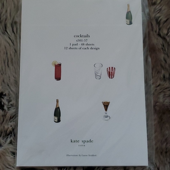 Kate Spade Cocktails Notepad NWT!